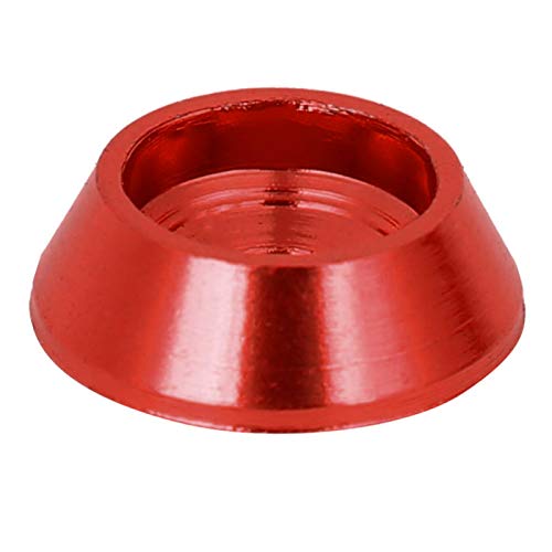 VGEBY Cuña de Tornillo, Aleación de Aluminio Arandelas RC Tornillo 10 Piezas Piezas de Repuesto de Actualización de Cuña de Tornillo de Aleación de Aluminio Apto para MN-D90 MN-99 MN-91 FJ-45(Rojo)