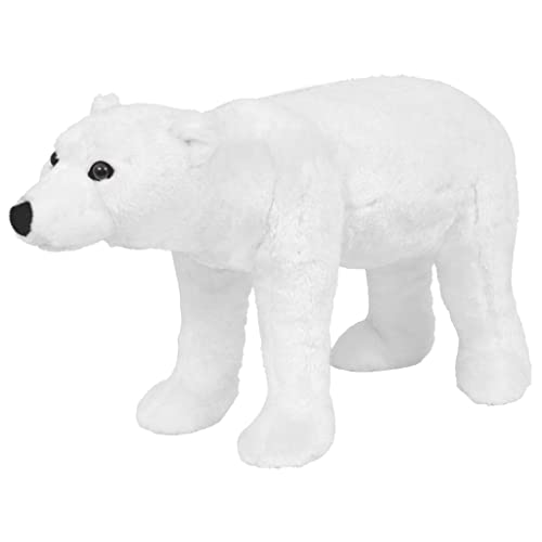 vidaXL Oso Polar de Peluche de Pie Blanco Tamaño XXL Animal de Juguete Osito