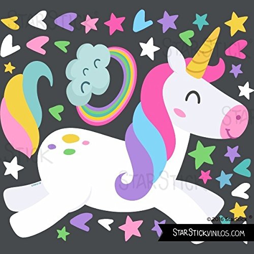 Vinilo infantil para niñas y niños - Unicornio mágico - T0- Basico