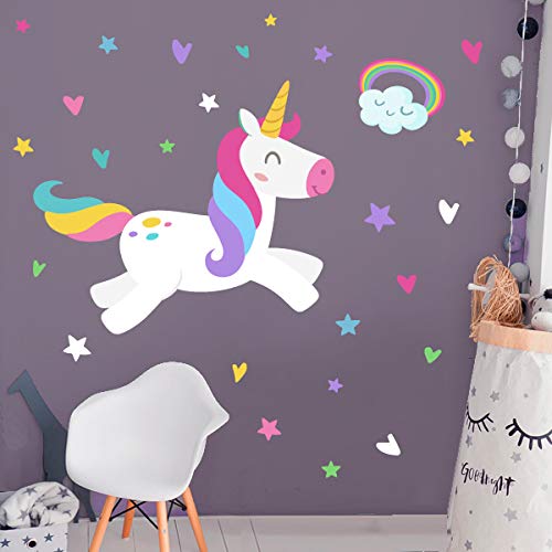 Vinilo infantil para niñas y niños - Unicornio mágico - T0- Basico