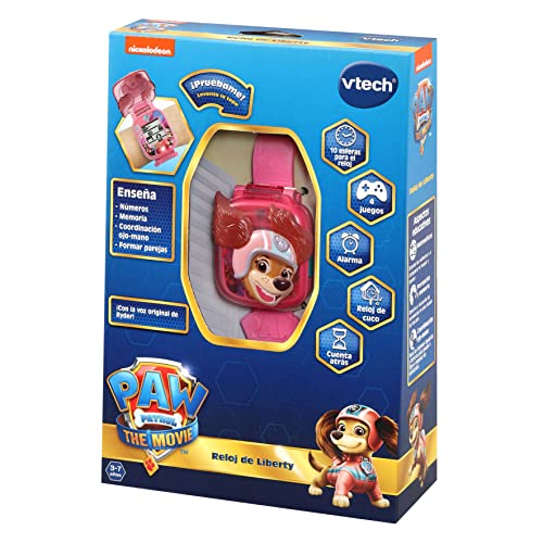 VTech-123-525557 Paw Patrol. El Reloj de Liberty Rosa, Color (3480-525557)