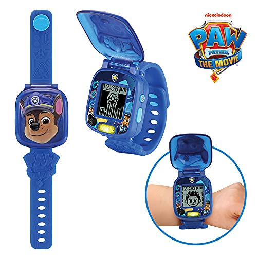 VTech VTech-123-525522 Patrulla Canina La Película, Reloj Educativo de Chase, Juguete Interactivo para niños +3 años, Voces Originales de los Personajes, versión ESP (3480-525522), Color