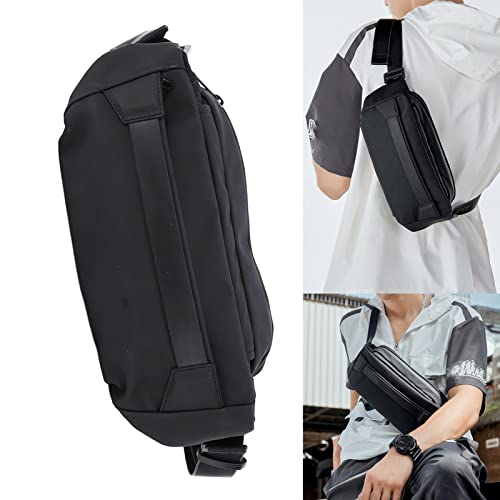 WANZSC Bolso Bandolera para Hombre, Moderno, Informal, con función práctica, en el Pecho, Bandolera, Bandolera, Bolso Escolar, Bandolera para Ordenador portátil