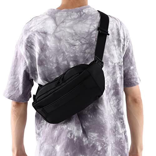 WANZSC Bolso Bandolera para Hombre, Moderno, Informal, con función práctica, en el Pecho, Bandolera, Bandolera, Bolso Escolar, Bandolera para Ordenador portátil