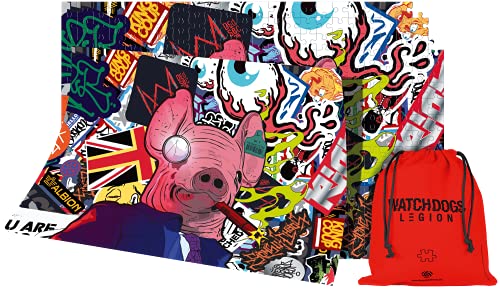 Watch Dogs Legion: Pig Mask | Puzzle 1000 Piezas | Incluye póster y Bolsa | 68 x 48 | Videojuego | Rompecabezas para Adultos y Adolescentes | para Navidad y Regalos | Decoración