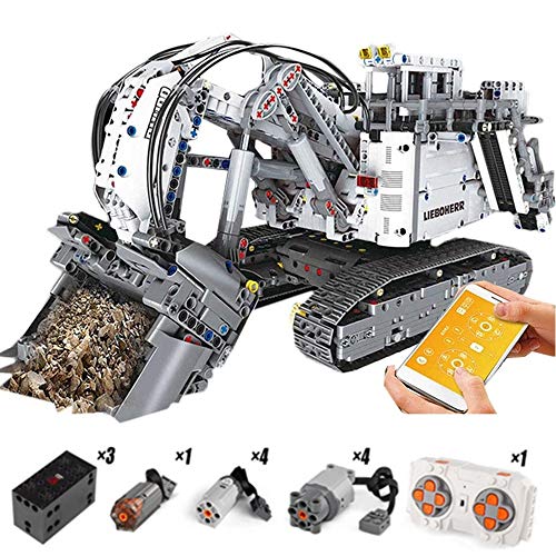 WDLY 13130 ​​Excavadora Motor De La Grúa Conjunto, Compatible 42100 Liebherr R 9800 Excavadoras Building Blocks Ladrillos Regalos Educativos Juguetes De Navidad para Los Niños (4062 PCS)