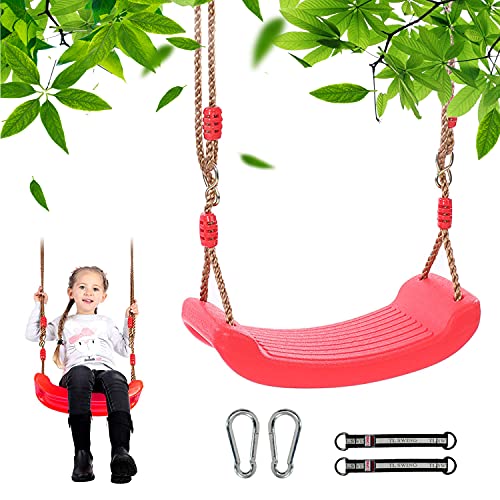 WELLXUNK Columpios Infantiles - Columpio Jardin Exterior Niños - Asiento Columpio - Juego de Asiento de Columpio Ajustable - Silla Columpio Jardin Exterior - Interior Carga Máxima 150 Kg