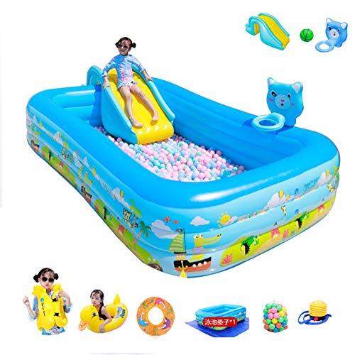 WGXY Piscina Inflable 260 * 175 * 65cm Gigante de la Familia Inflable Piscina, Piscinas inflables niños Piscina Family Infantil para los Adultos de los niños bebés A los Dos al Aire Libre jardín