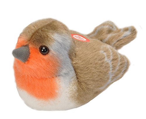 Wild Republic - Aves, Robin con Sonidos Reales Peluche, 13 - 16 cm (19490)