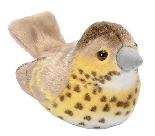 Wild Republic - Aves, Zorzal con Sonidos Reales Peluche, 13 - 16 cm (19497)