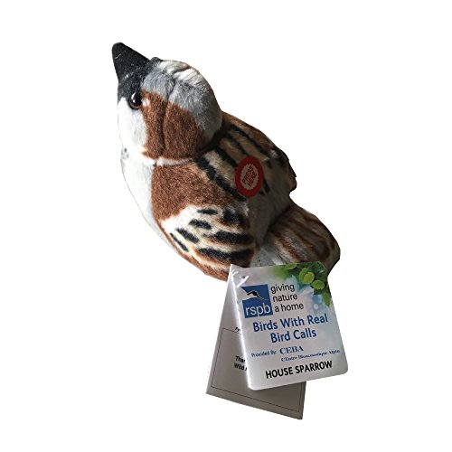 Wild Republic gorrión, Peluche con Sonido, 13 cm