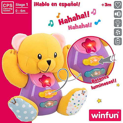 winfun 46860 Peluche Osito luz & Sonido +3m-español