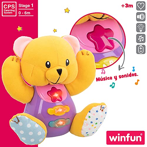 winfun 46860 Peluche Osito luz & Sonido +3m-español