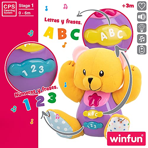 winfun 46860 Peluche Osito luz & Sonido +3m-español