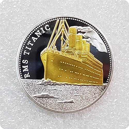 WLTY The Voyage Titanic Barco y Mapa de Viaje Moneda chapada y revestida en Oro Rms Barra/Moneda Conmemorativa de Oro Tragedia del Titanic