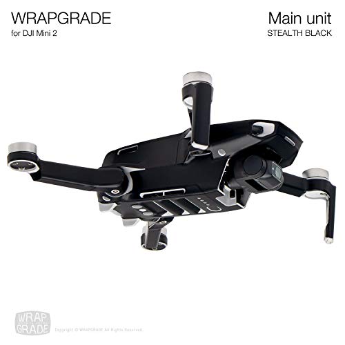 WRAPGRADE Skin Conjunto de Pegatinas Compatible con dji Mini 2 (Stealth Black)