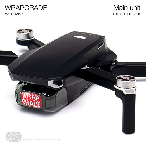 WRAPGRADE Skin Conjunto de Pegatinas Compatible con dji Mini 2 (Stealth Black)