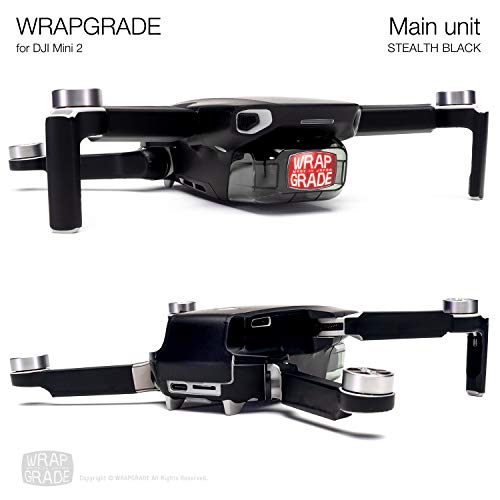 WRAPGRADE Skin Conjunto de Pegatinas Compatible con dji Mini 2 (Stealth Black)