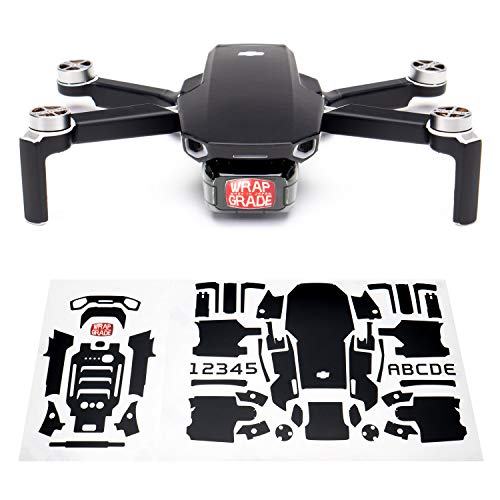 WRAPGRADE Skin Conjunto de Pegatinas Compatible con dji Mini 2 (Stealth Black)