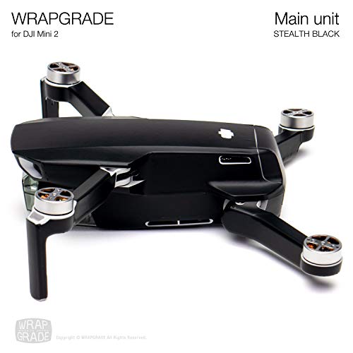 WRAPGRADE Skin Conjunto de Pegatinas Compatible con dji Mini 2 (Stealth Black)