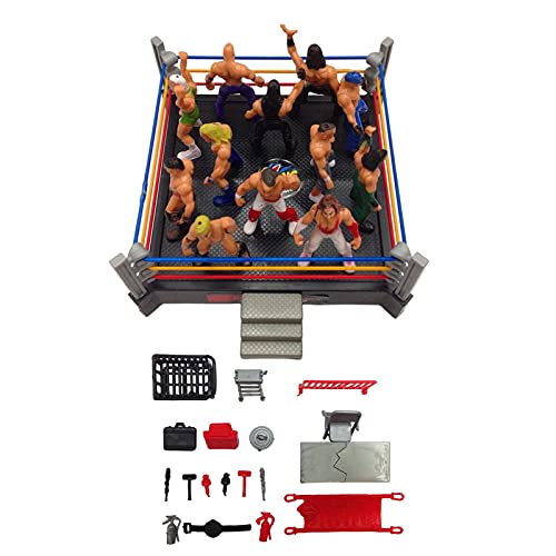 Wrestling Figuren, Juego completo de figura de luchador, regalo para niños, figuras de luchador duraderas, mini juguetes de lucha libre