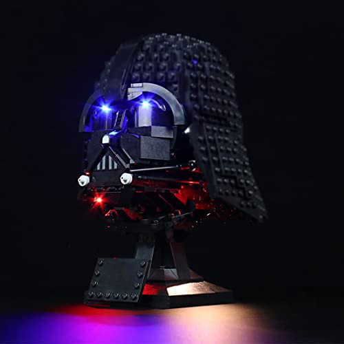 WWEI Juego de iluminación LED para casco 75304 Star Wars Darth-Vader con caja de pilas, luz LED compatible con LEGO, sin set Lego