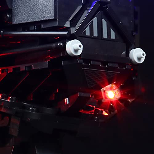 WWEI Juego de iluminación LED para casco 75304 Star Wars Darth-Vader con caja de pilas, luz LED compatible con LEGO, sin set Lego