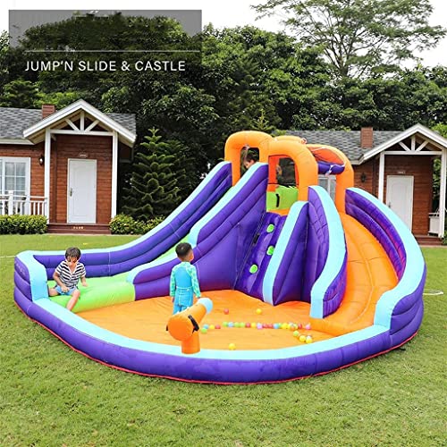 WYQQ Castillos hinchables Castillo Inflable para niños Castillo Inflable de Dibujos Animados de Verano Castillo Inflable Grande para Exteriores Trampolín Inflable Grande Regalo Favorito para niño