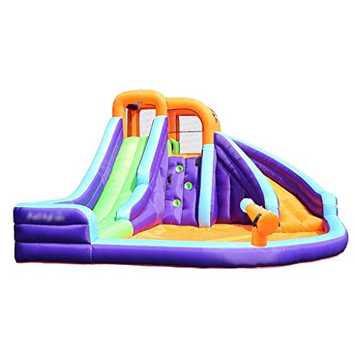 WYQQ Castillos hinchables Castillo Inflable para niños Castillo Inflable de Dibujos Animados de Verano Castillo Inflable Grande para Exteriores Trampolín Inflable Grande Regalo Favorito para niño