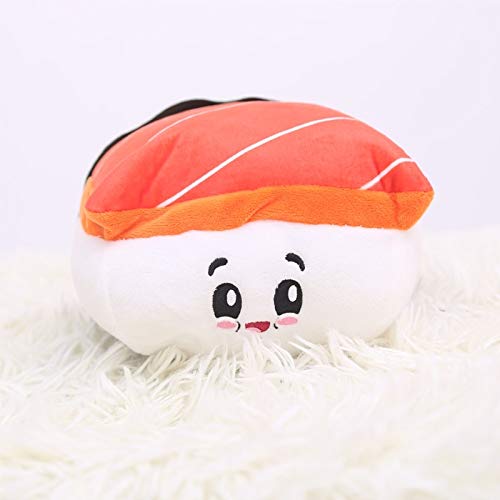 XINGYAO Juguete de Peluche 1pc 19cm Salmon Sushi Toy Plush Kawaii Food Pillow Cocina Sofá Restaurante Tienda Tienda Ventana Decorativa Almohada Sushi Pillow Muñeco de Peluche