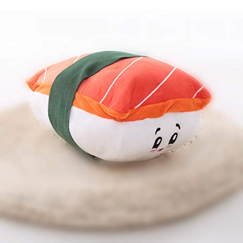 XINGYAO Juguete de Peluche 1pc 19cm Salmon Sushi Toy Plush Kawaii Food Pillow Cocina Sofá Restaurante Tienda Tienda Ventana Decorativa Almohada Sushi Pillow Muñeco de Peluche