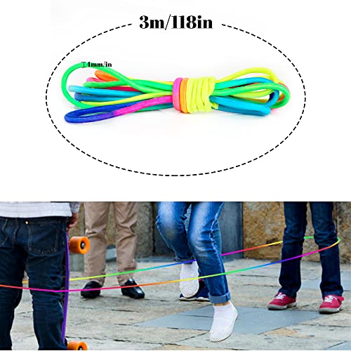 XiXiRan Goma Elastica,Juego de Saltos al Aire Libre para Niños, Saltar Juego de Banda de Goma, Largo 3 M, para Niños, el Patio de Recreo de la Escuela