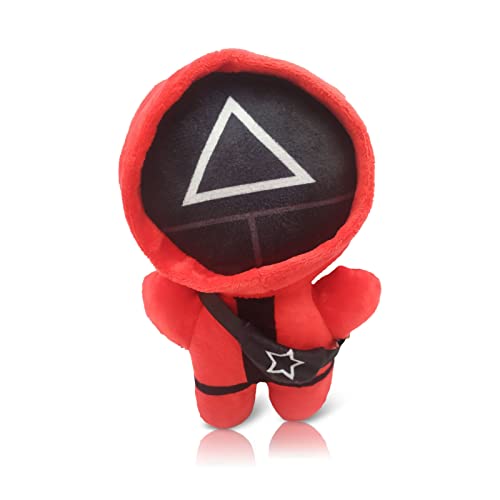 Xscoci Muñeco de Juego de Peluche,Juguete del Juego del Pulpo del Calamar,Decoración de Muñeco de Cosplay,Muñeco de Peluche Rojo de Juego de TV,Triángulo