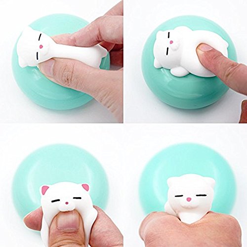 Yakiki Cat Squishy Gato Juguetes Mini Mochi Squeeze Kitty Toy Buns Stress Relief Toy Tiernos squishies de Animales Que recuperan su Forma Lentamente