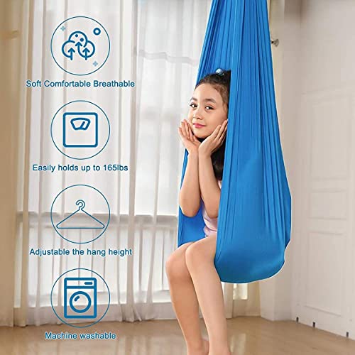 YAWEDA Columpio De Terapia Interior for Niños Y Adolescentes Columpio Interior Elástico Hamaca Ajustable Swing Sensorial for Aspergers E Integración Sensorial