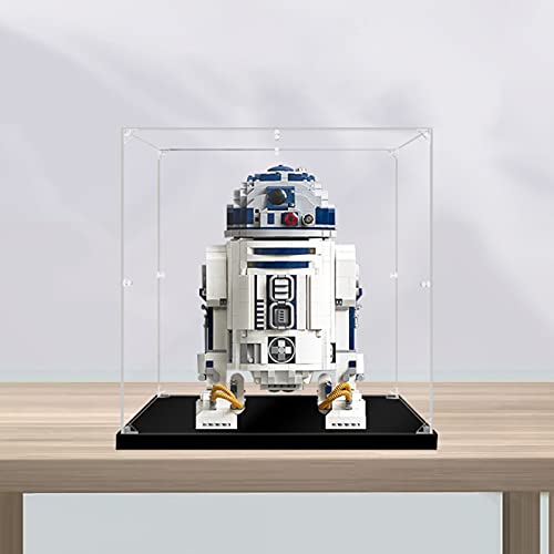 YBLOC Vitrina Acrílica para Lego 75308 Modelo De Construcción R2-D2, Funda Protectora A Prueba De Polvo Compatible con Lego 75308 (Modelo Lego No Incluido)