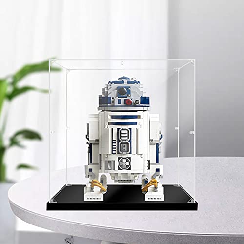 YBLOC Vitrina Acrílica para Lego 75308 Modelo De Construcción R2-D2, Funda Protectora A Prueba De Polvo Compatible con Lego 75308 (Modelo Lego No Incluido)