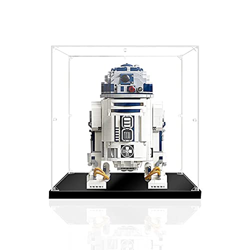 YBLOC Vitrina Acrílica para Lego 75308 Modelo De Construcción R2-D2, Funda Protectora A Prueba De Polvo Compatible con Lego 75308 (Modelo Lego No Incluido)