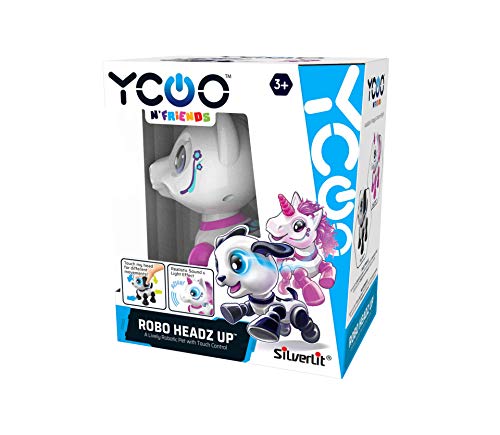 YCOO - Robot Unicornio con Efectos Sonoros y Luminosos - Se Mueve hacia adelante y hacia atrás - Robot Juguete Niño - 13 cm - a Partir de 3 años (88525)