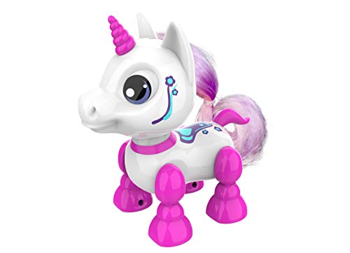 YCOO - Robot Unicornio con Efectos Sonoros y Luminosos - Se Mueve hacia adelante y hacia atrás - Robot Juguete Niño - 13 cm - a Partir de 3 años (88525)