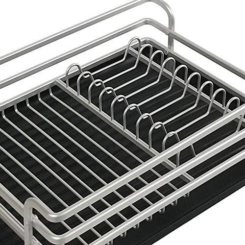 YCX Escurreplatos Plato Estante para Platos del Estante escurridor Plato, el Plato de Acero Inoxidable Estante para Platos Estante escurridor encimera de Secado por Aire,Negro