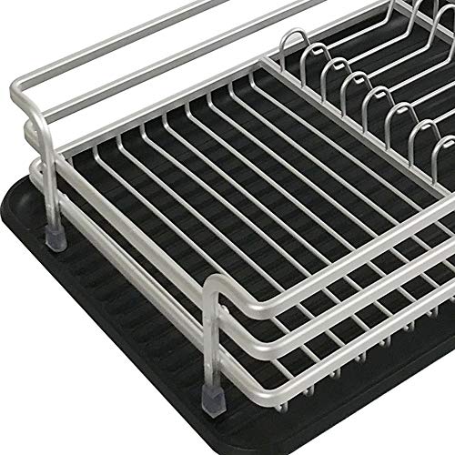 YCX Escurreplatos Plato Estante para Platos del Estante escurridor Plato, el Plato de Acero Inoxidable Estante para Platos Estante escurridor encimera de Secado por Aire,Negro