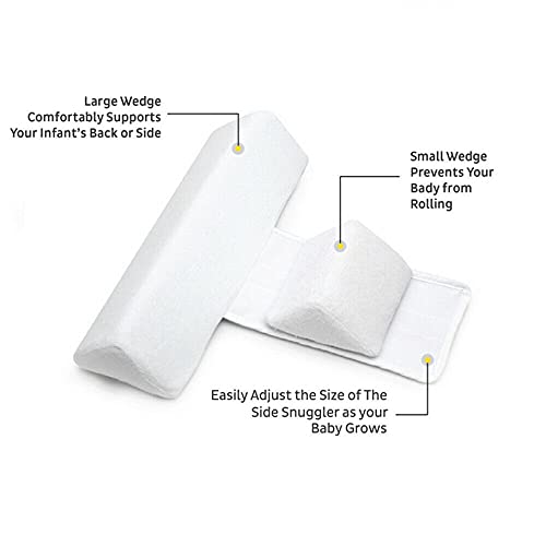 Ygerbkct Almohada para Dormir del Lado del bebé, Soporte de cuña, cojín antivuelco Ajustable para bebés, Almohada para bebé de posicionamiento Triangular