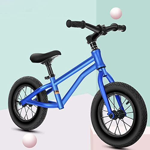 YoJolee Bicicleta de Marco de Acero al Carbono de 12", Asiento tapizado de Bicicletas for niños de Chico de Estilo Libre sin Pedal, for niños pequeños de 3 a 5 años.