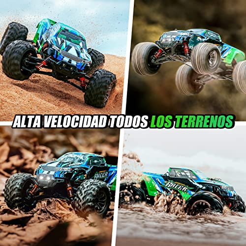 YONCHER YC200 Coche Teledirigido Adulto, 1/16 Offroad 45+Km/h Coche Teledirigido para Niños, Radiocontrol Coche 4x4, 4WD Offroad RC Crawler Camiones de Control Remoto Juguete con 2 Baterías 55min+