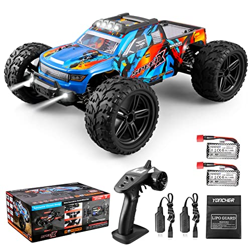 YONCHER YC400 Coche Teledirigido Adulto, 1/10 Grande 48+Km/h Coche Teledirigido Todoterreno para Niños, Radiocontrol Coche 4x4, 4WD Offroad RC Crawler