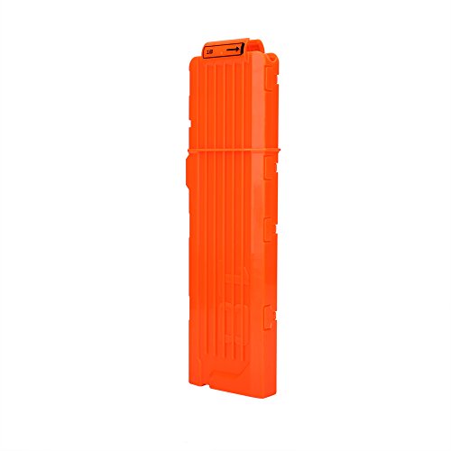 Yosoo Health Gear Clip de Bala de Espuma, 18 Dart EVA Nerf Gun Dart Clip Plastic Gun Toy Cartridge Holder Clip de Recarga rápida Universal para Juegos de Pistola de Juguete(Naranja)