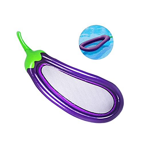 yqs Hamaca de Agua Berenjena Inflable en Forma de balsa Flotante Piscina de Verano Fila Flotante Hamaca Reclinable Reclinador de natación Adultos Agua Partido Juguete (Color : Eggplant)