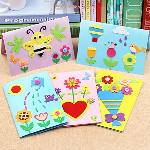 Yuccer Kit de Manualidades para Niños, Manualidades Infantiles Tarjetas Dia de la Madre Personalizadas Tarjeta Felicitacion Madre