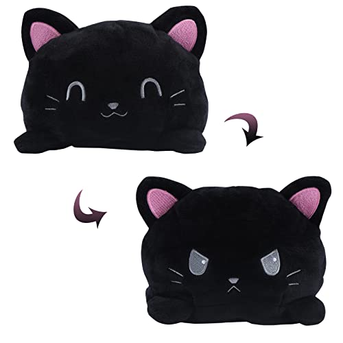 yumcute Juguete de peluche con forma de gato. Bonito peluche que se puede girar. Bonito regalo (negro)